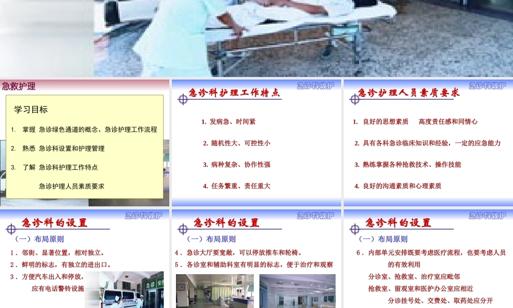 急诊科设置.ppt