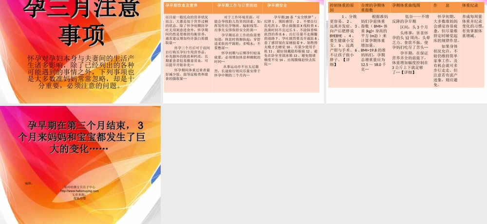 孕三月身体变化.ppt