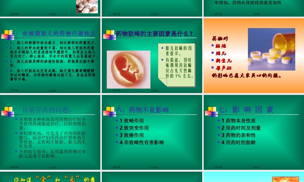 孕产期合理用药--执业药师.ppt
