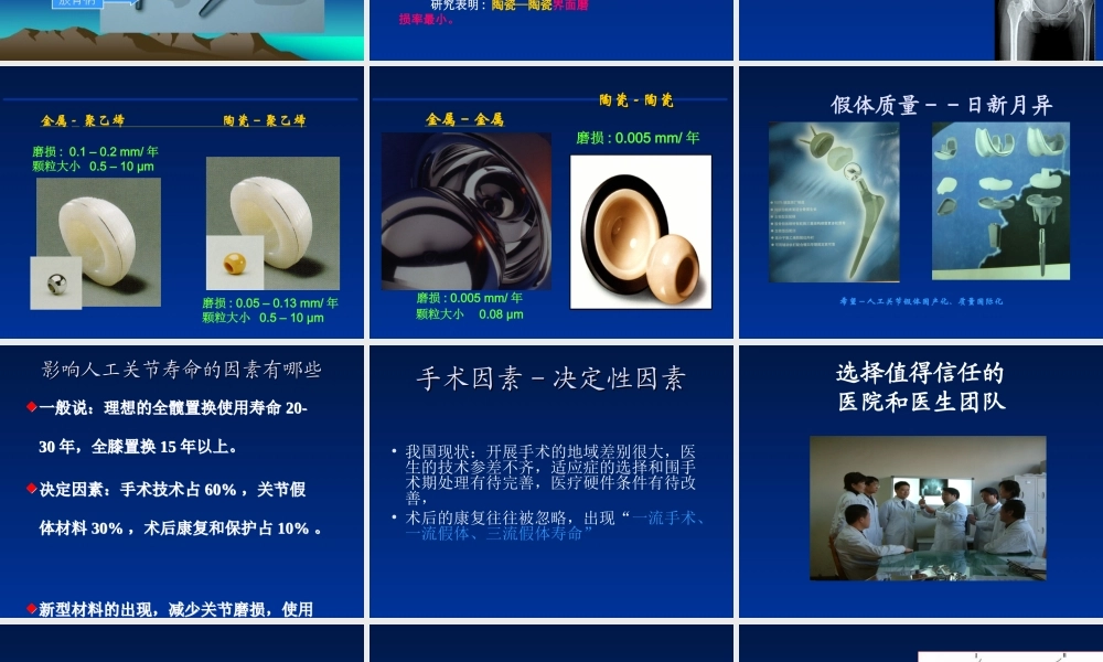 如何延长人工关节的寿命.ppt