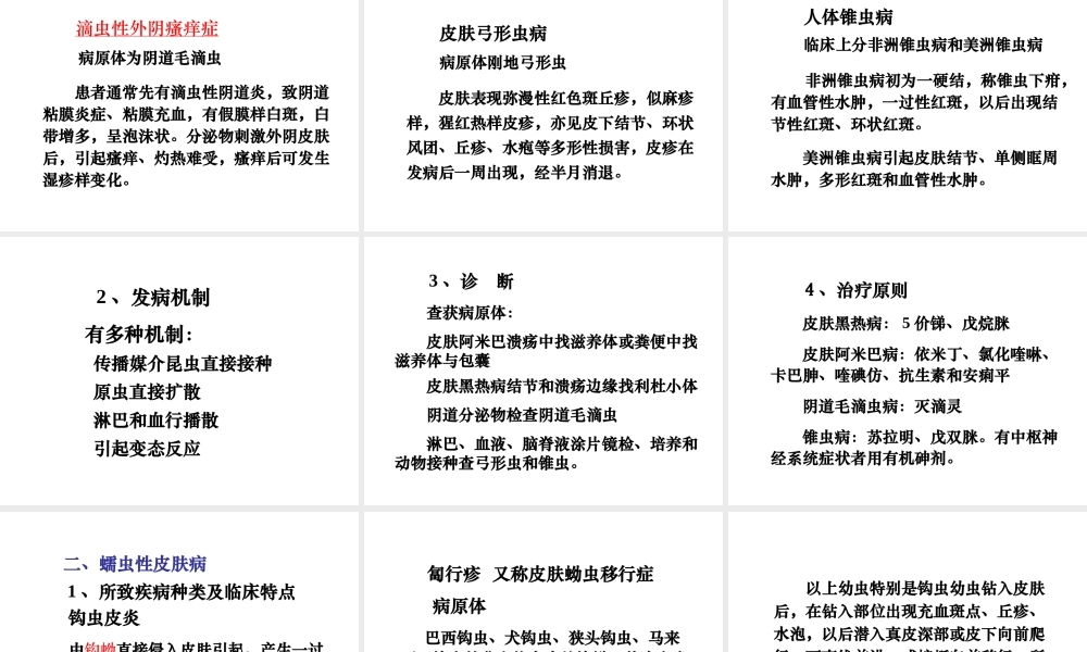 寄生虫感染与皮肤科疾患.ppt