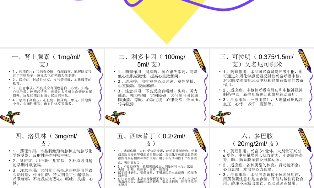 十四种抢救药相关.ppt