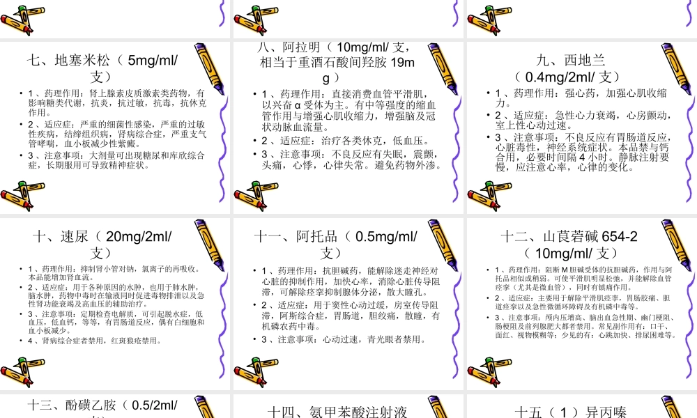 十四种抢救药相关.ppt