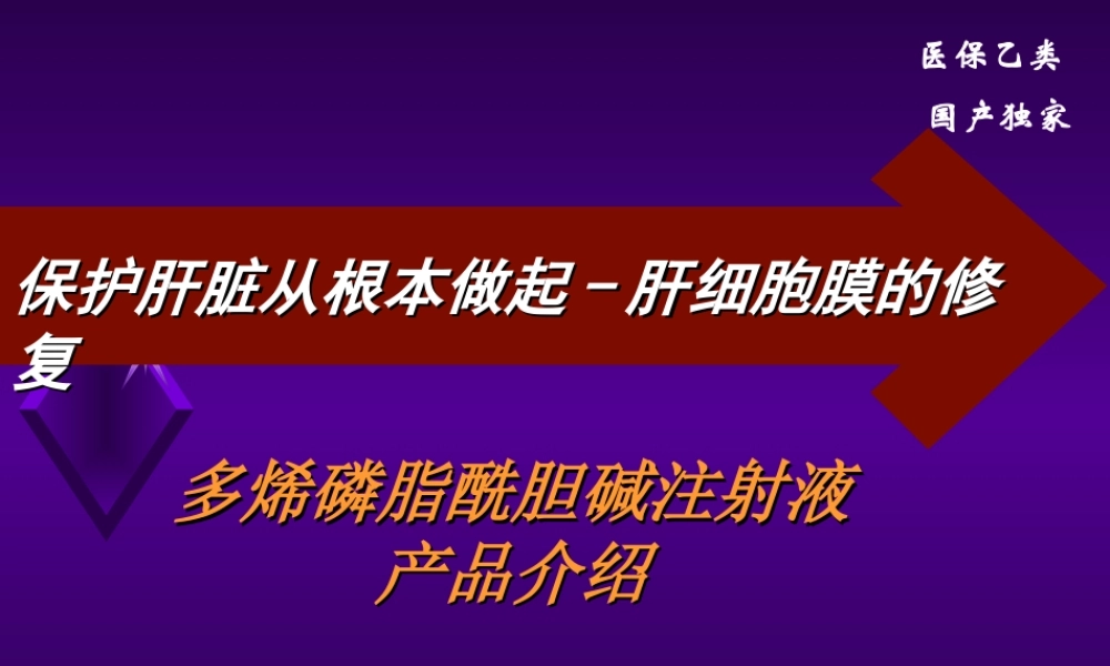 多烯酰磷脂胆碱注射液.ppt