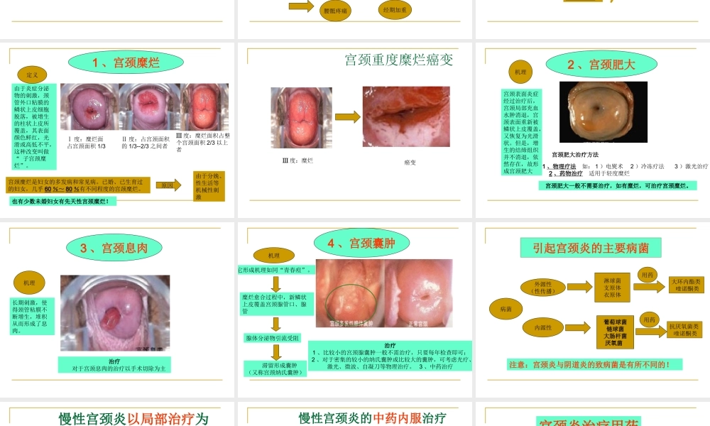宫颈炎、附件炎、盆腔炎....ppt