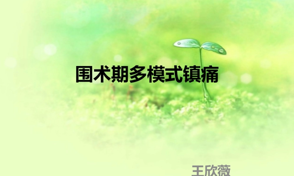 多模式镇痛.pptx