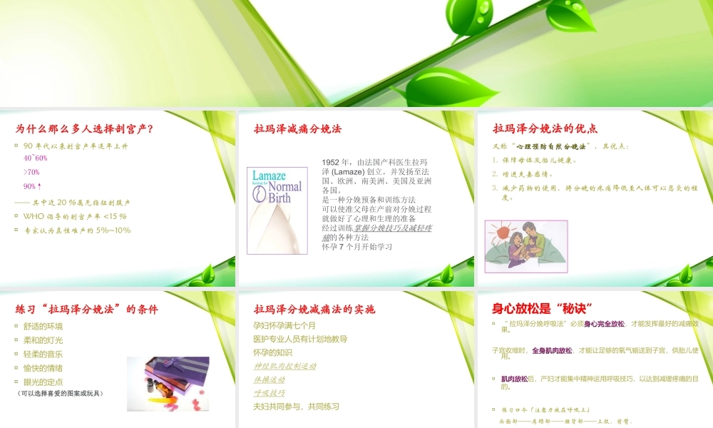 分娩时减痛的技巧.ppt