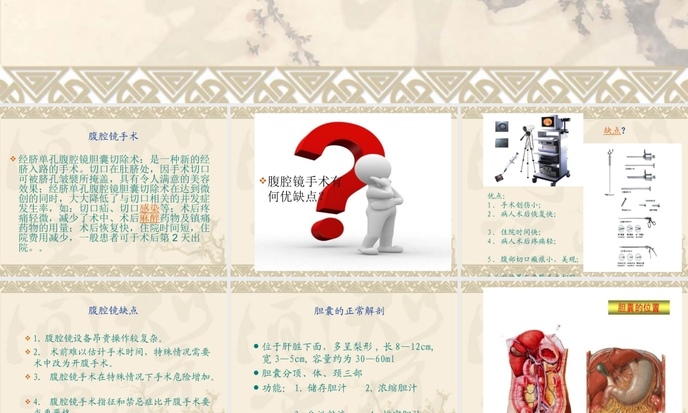 单孔腹腔镜下胆囊切除术.ppt