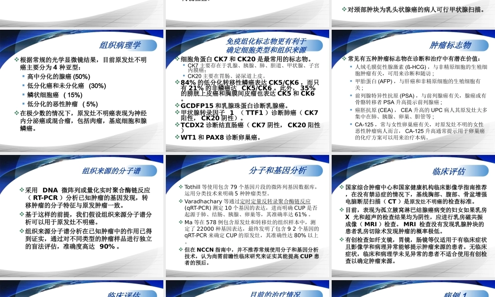 原发灶不明癌的诊治.ppt