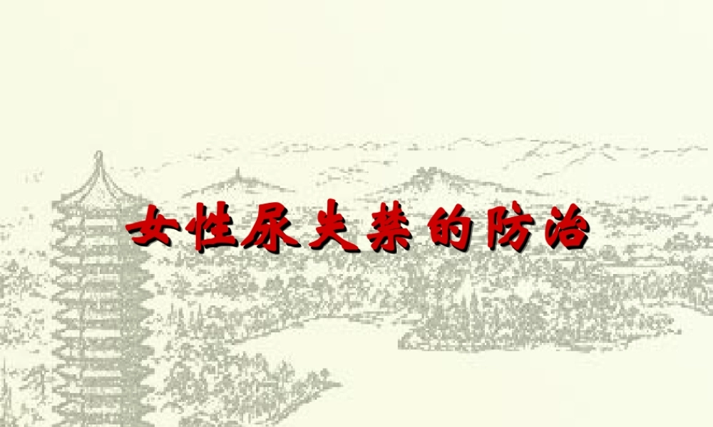 女性尿失禁讲座.ppt