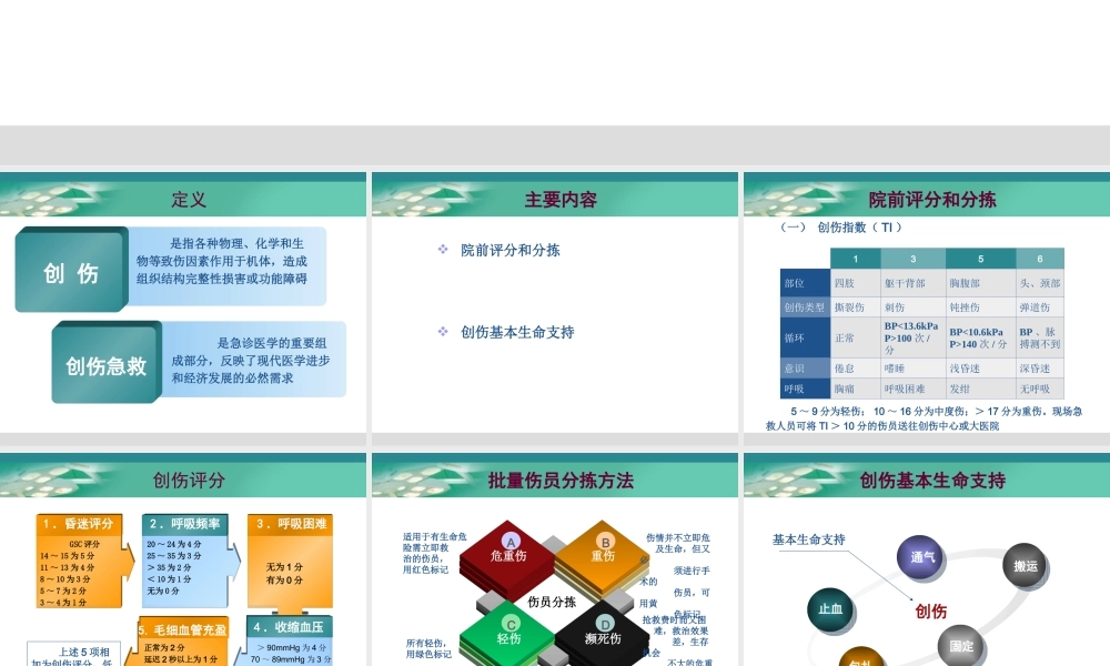 创伤的院前急救PPT.ppt