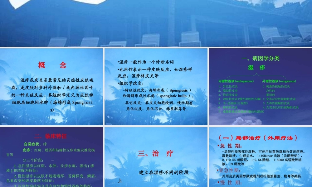 其组织学定义为皮肤海绵层细胞间水肿.ppt