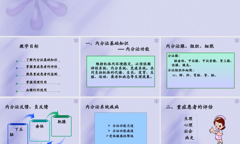 内分泌患者的重症监护.ppt