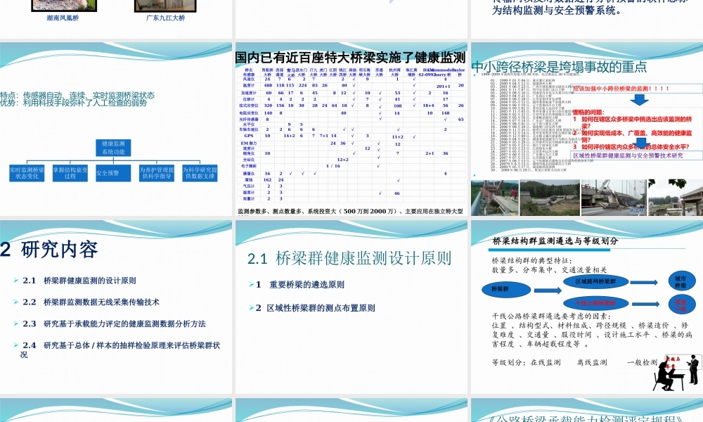 区域性桥梁群健康监测与安全预警.pptx