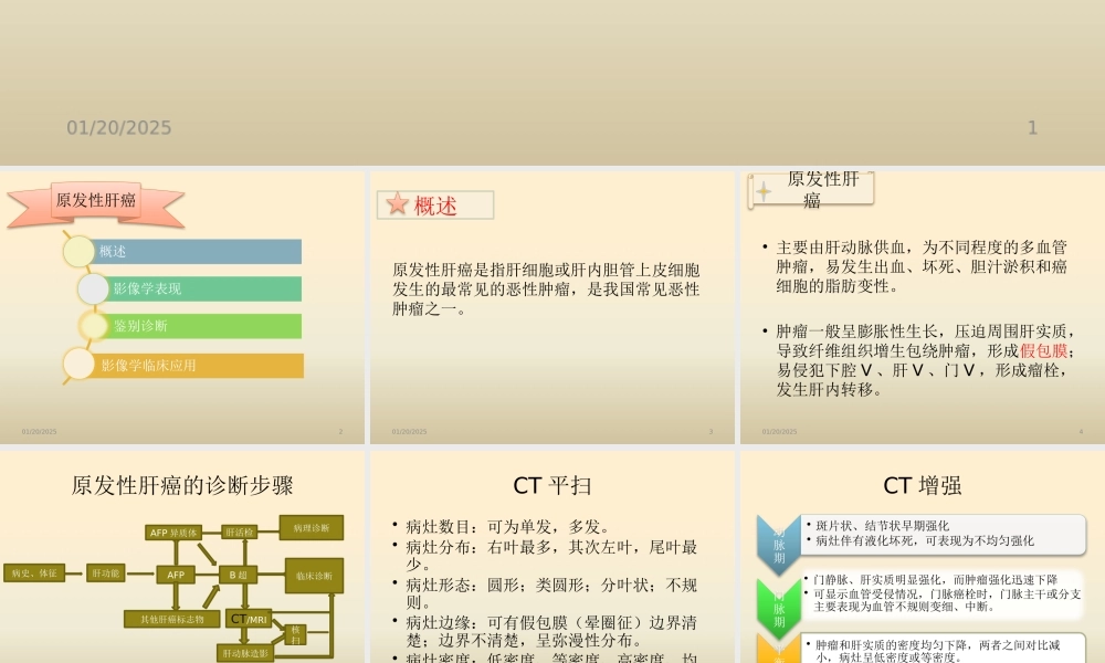 原发性肝癌CT表现与鉴别.pptx