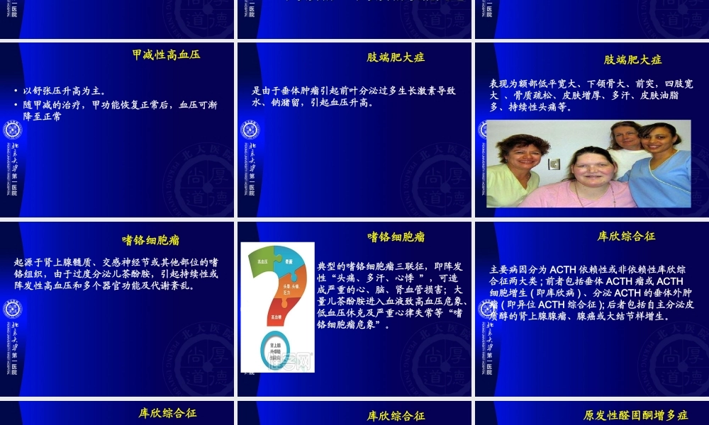 内分泌性高血压和低血压.ppt