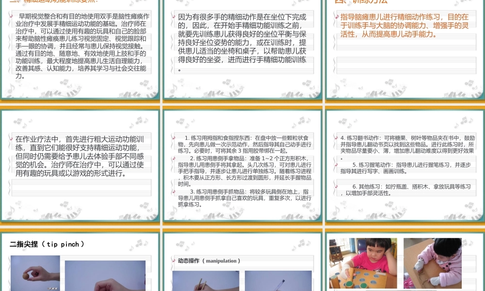 儿童脑瘫的精细动作训练.ppt