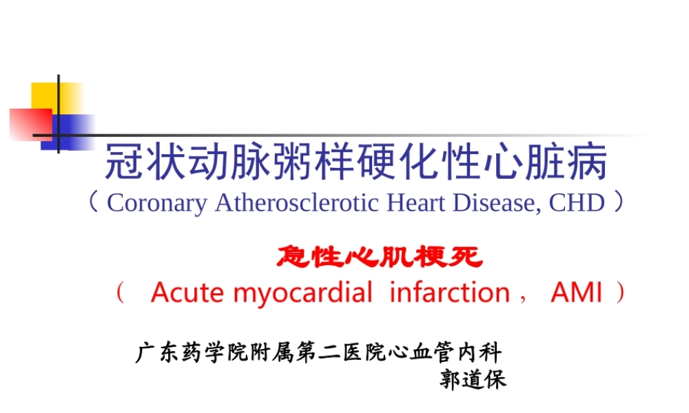 冠心病急性心肌梗死.ppt