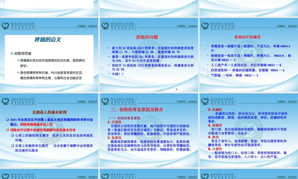 创伤疼痛与止痛.ppt