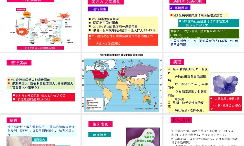 中枢神经系统脱髓鞘病汇总.ppt