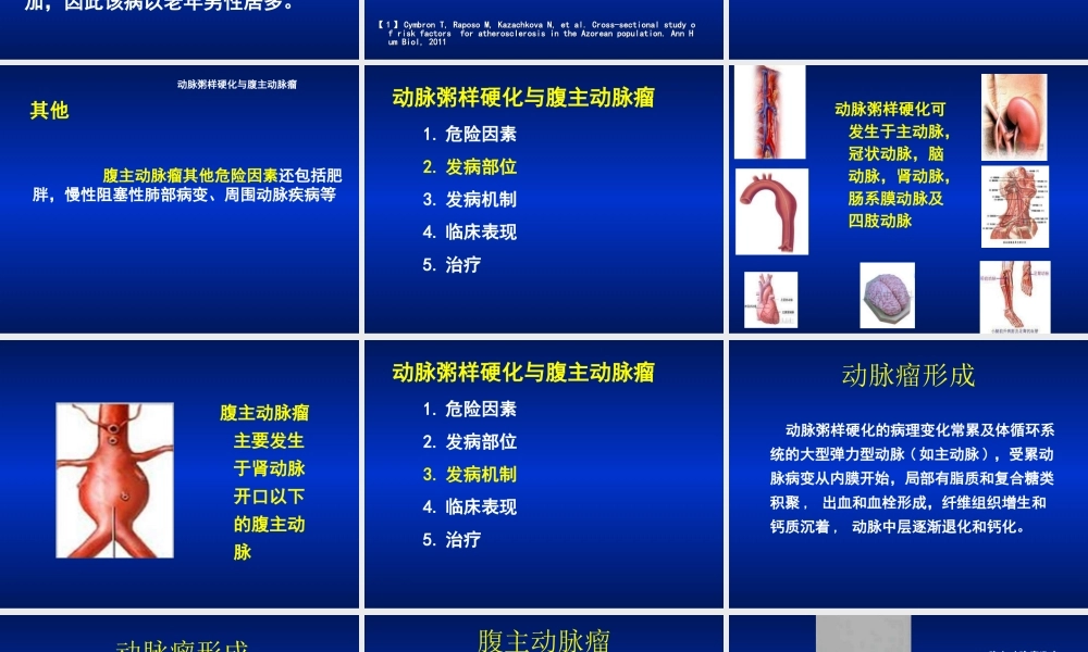 动脉粥样硬化与腹主动脉瘤.ppt