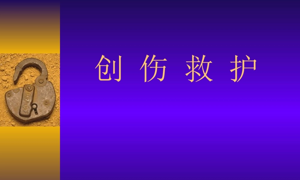 创伤救护陪训.ppt