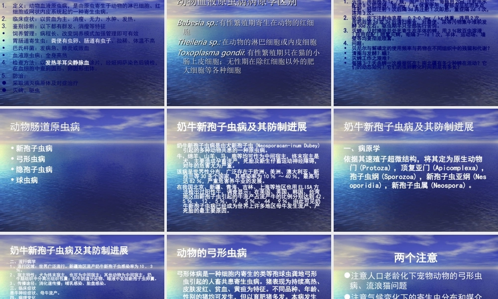 动物寄生虫病防治进展.ppt