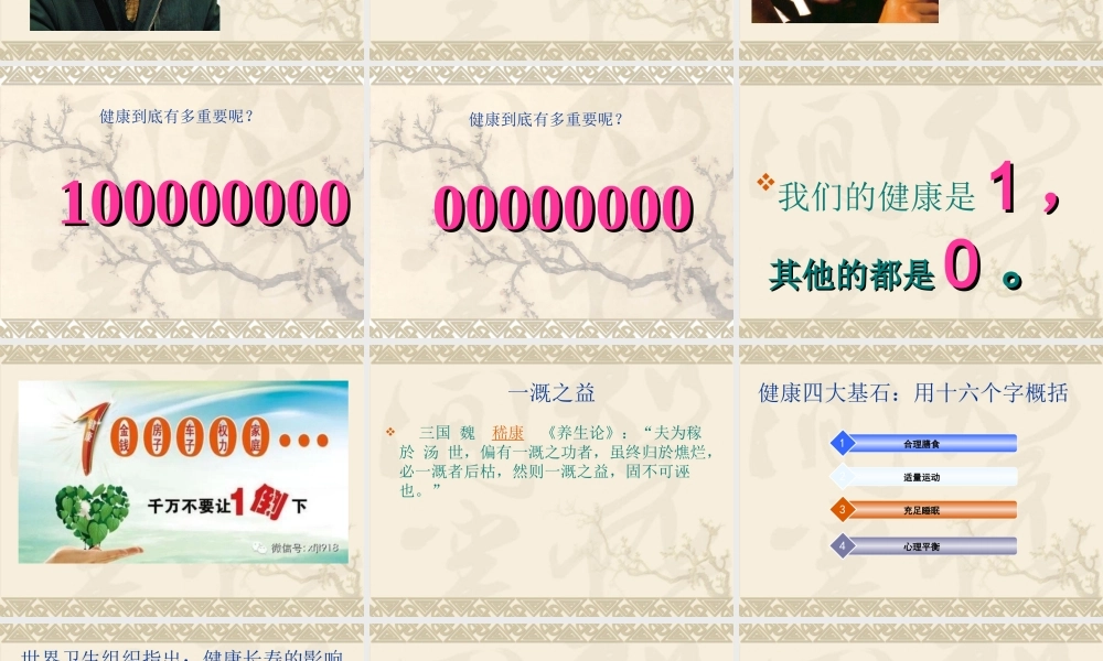 健康四大基石资料.ppt