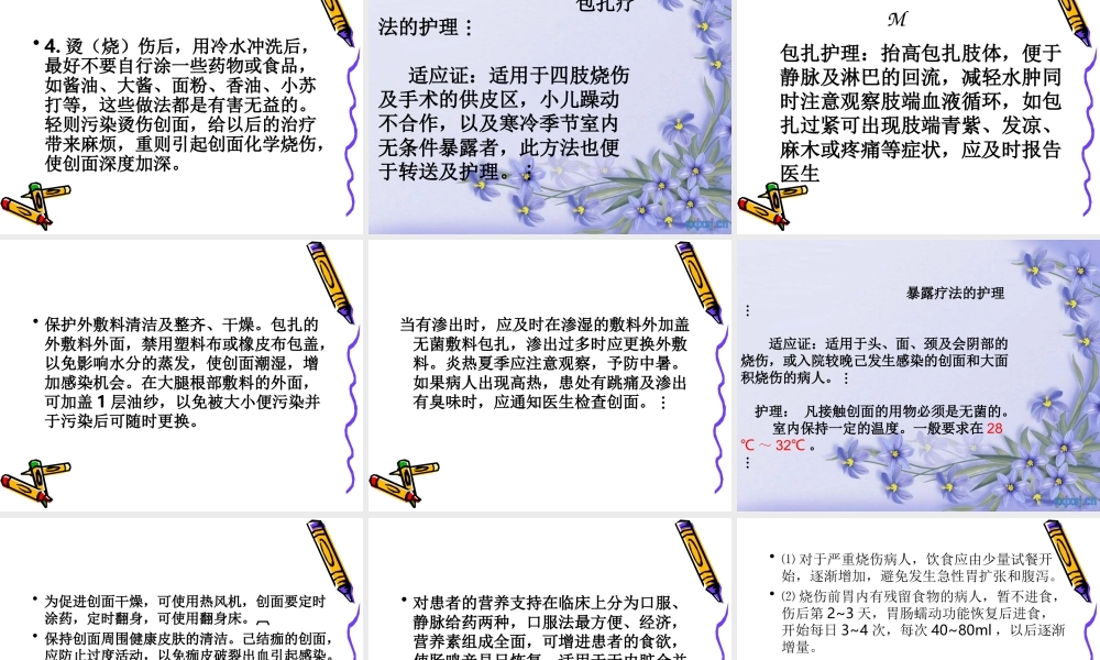 儿童烧伤的健康指导.ppt
