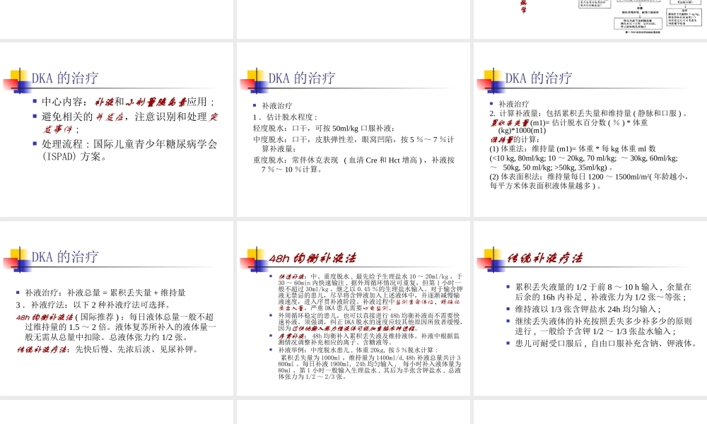 儿童糖尿病酮症酸中毒诊疗指南(2009年版)解读.ppt