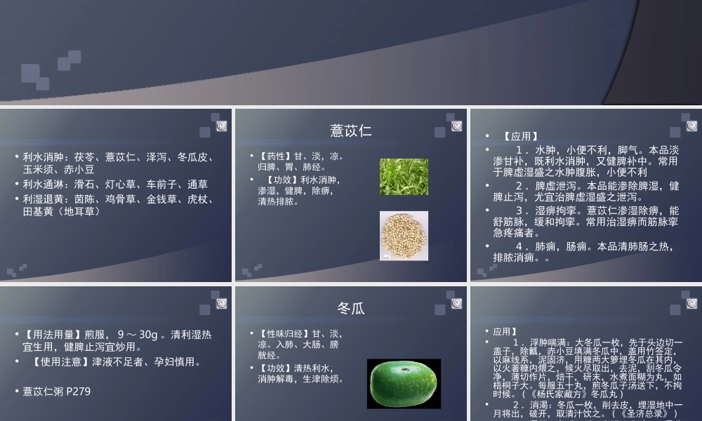 利水祛湿类药膳.ppt