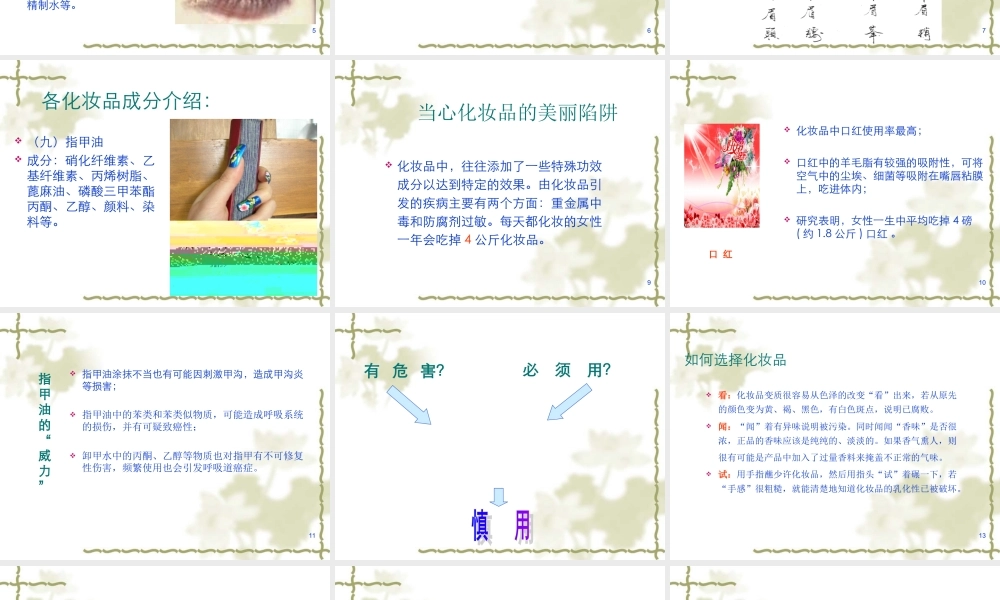 化妆品与健康.ppt