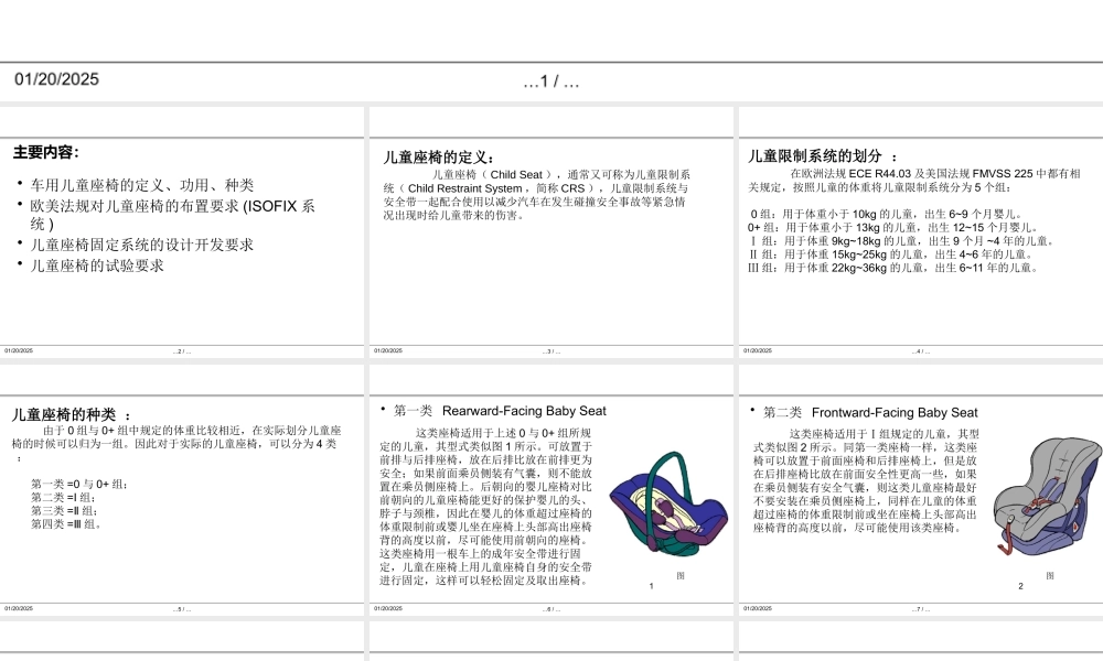 儿童座椅的介绍及ISOFIX布置简介.pptx
