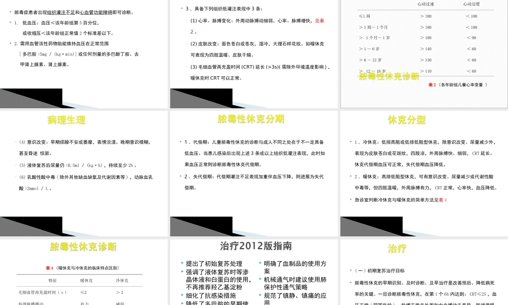 儿科脓毒症、脓毒性休克.ppt