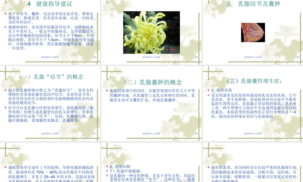 健康体检中最常见的占位性病变.pptx