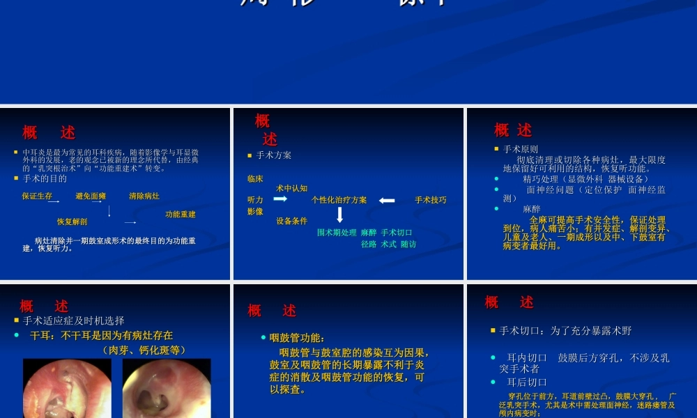 中耳炎病灶清除并一期鼓室成形术.ppt