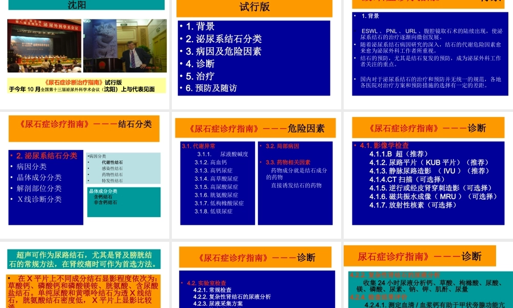 中国尿石症诊疗指南.ppt
