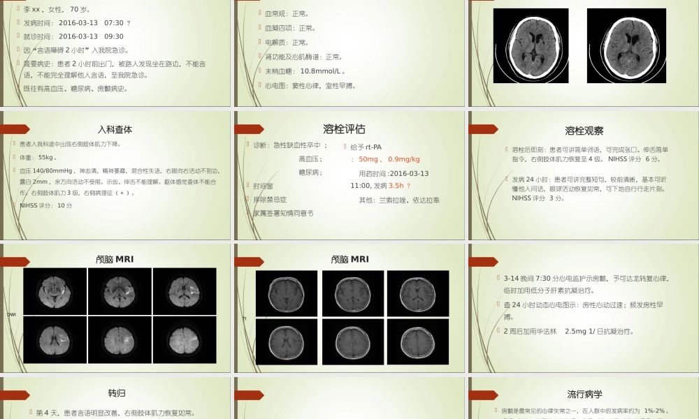 房颤溶栓病例-李文静2003.ppt