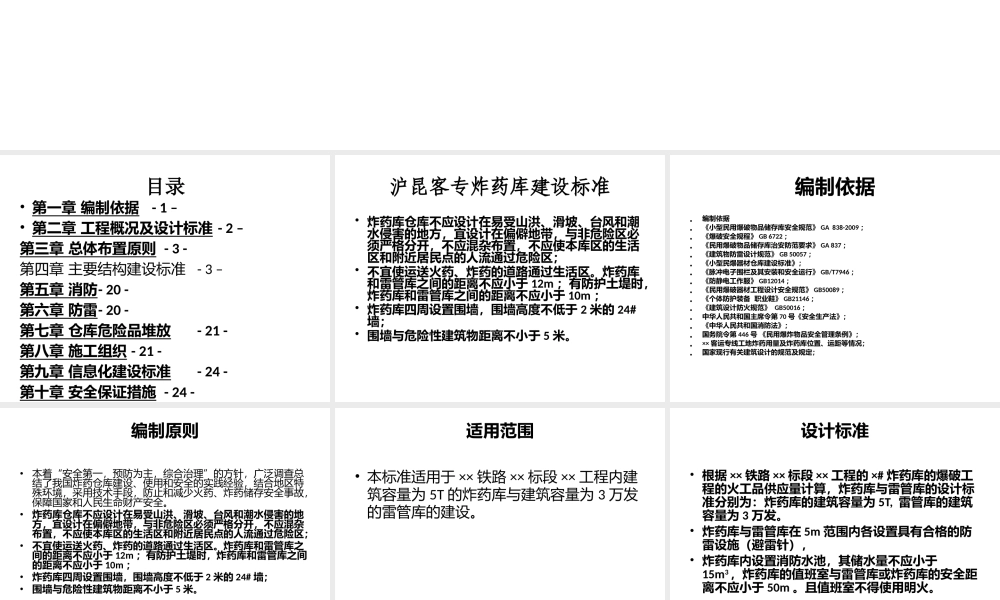 沪昆客专一分部炸药库标准建设.pptx