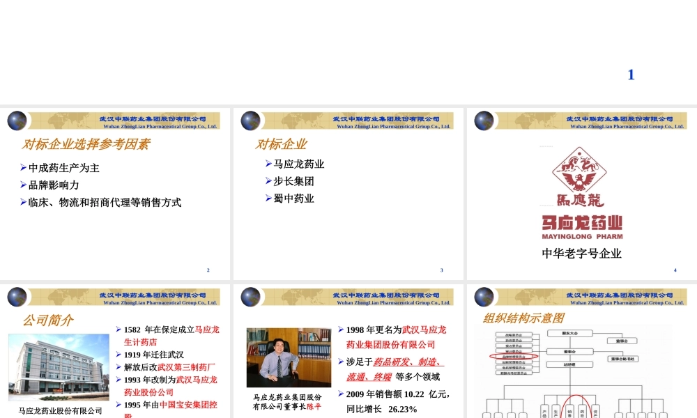 药业对标分析.ppt