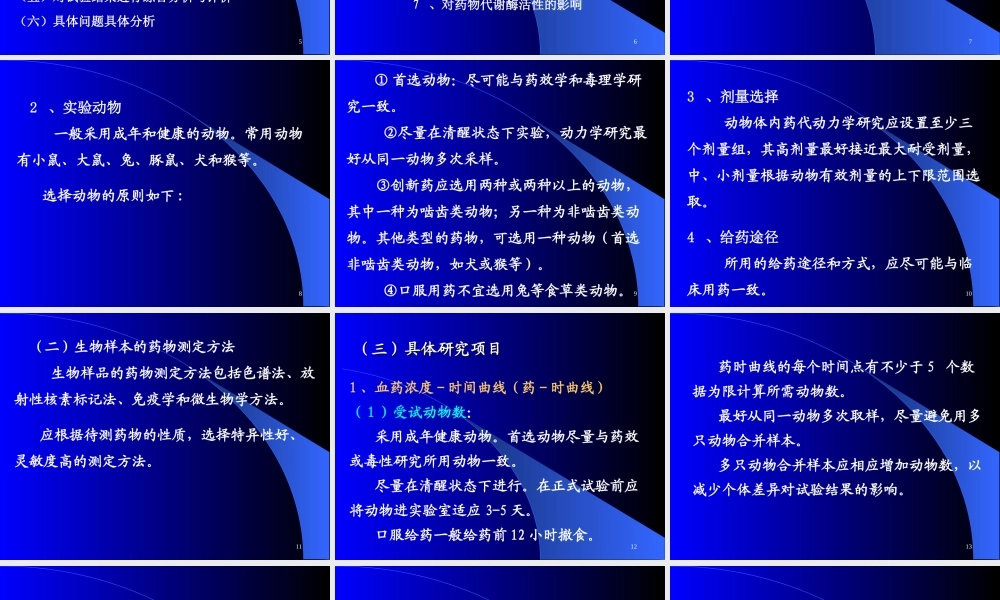 药代动力学研究讲解.ppt