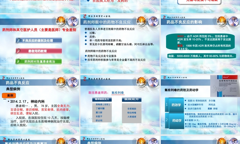 药剂师在合理用药和安全价值和地位.ppt