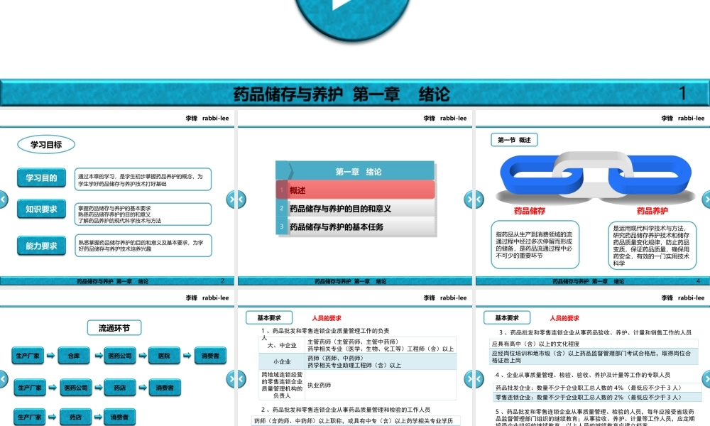 药品储存与养护---第1章---绪论.ppt