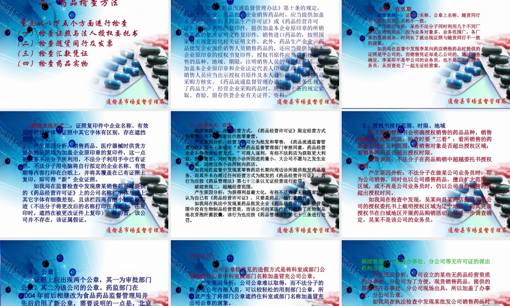 药品知识及稽查方法.ppt