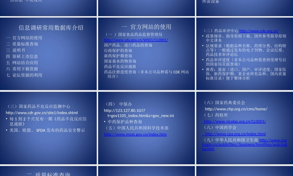 药品立项调研方法介绍.ppt