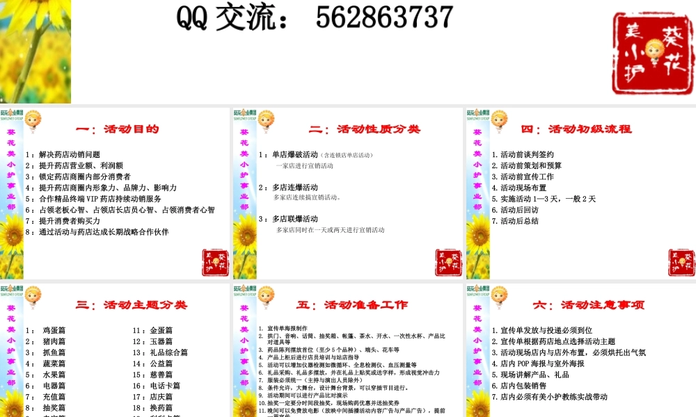 药店店面宣销活动流程.ppt