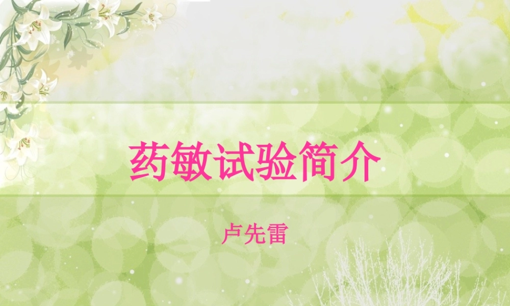 药敏试验简介.ppt