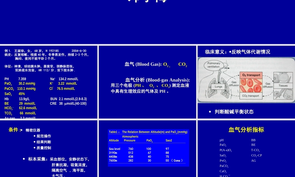 血气分析-Blood-Gas-Analysis---教学质量实时监控系统.ppt