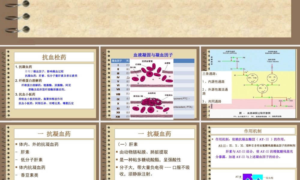 血液与造血系统用药.ppt