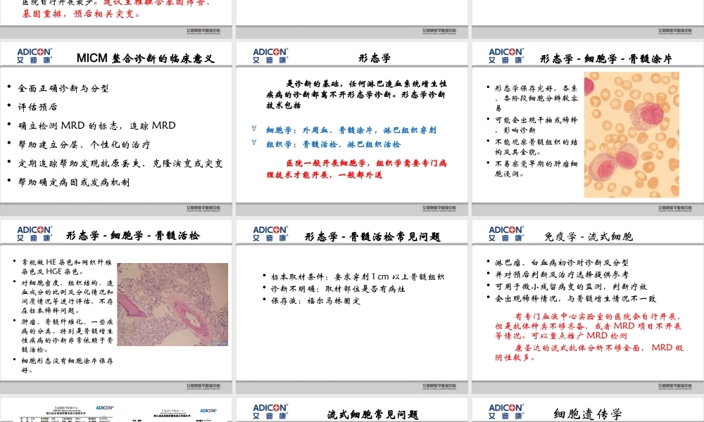 血液病项目艾迪康.ppt